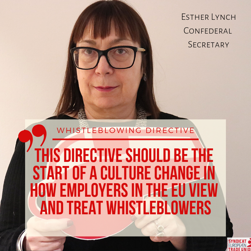 Start of culture change for whistleblowers? ETUC(03)
